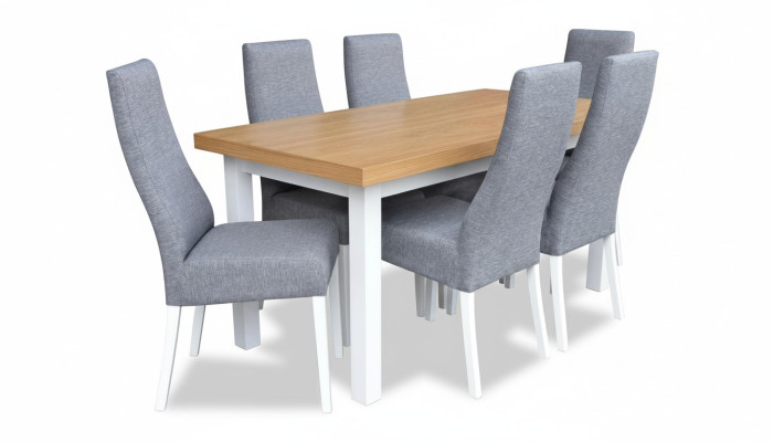 Eetkamer Complete Set Tafel 4x Stoel Set 7-delig. Eettafel Hout Eethoek Nieuw