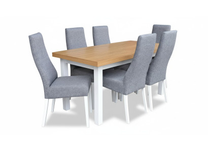 Eetkamer Complete Set Tafel 4x Stoel Set 7-delig. Eettafel Hout Eethoek Nieuw