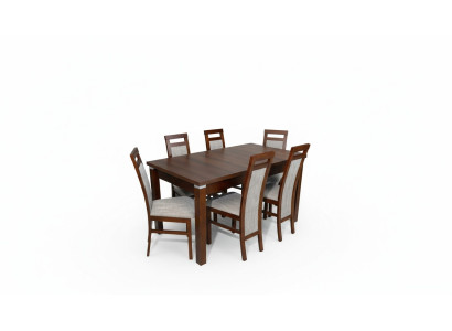 Compleet set eettafel + 6 stoelen Eetkamerset hout Eetgroep tafels Tafel 7-delige set