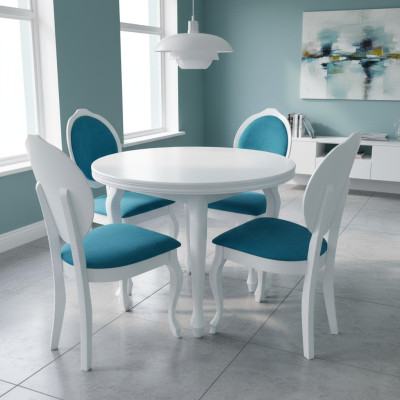 Eettafel + 4 stoelen Eetkamerset Eetgroep Klassieke tafel 5-delig set Stoel nieuw