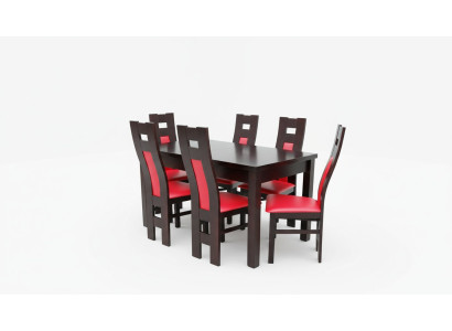 Compleet set eettafel + 6 stoelen Eetkamerset Houten tafels Eetgroep Tafel 7-delig