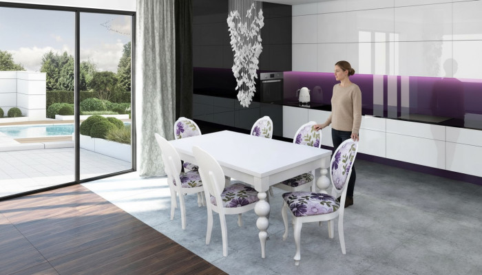 Eettafel 6x stoelen eetgroep eetkamerset Klassieke tafel 7-delige set stoel nieuw