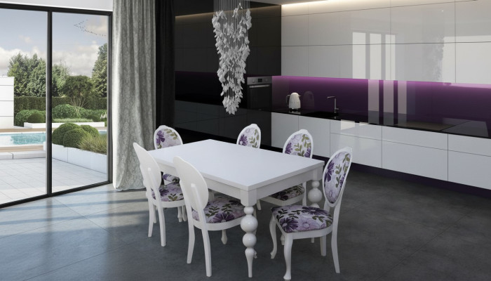Eettafel 6x stoelen eetgroep eetkamerset Klassieke tafel 7-delige set stoel nieuw