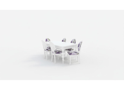 Eettafel 6x stoelen eetgroep eetkamerset Klassieke tafel 7-delige set stoel nieuw