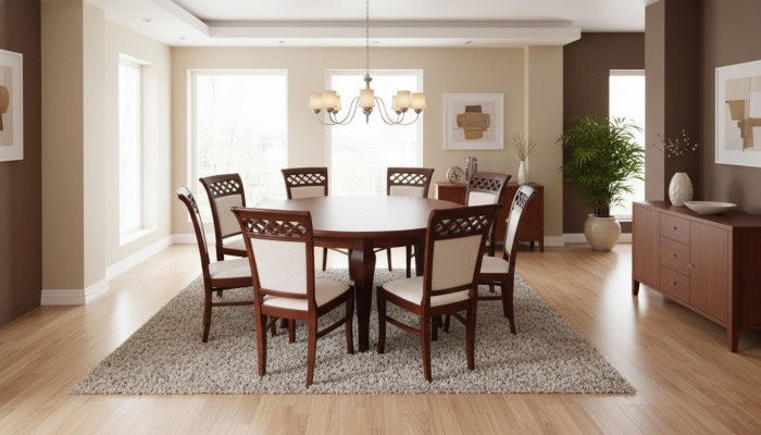 Eetkamer Tafelgroep Eettafel Tafel Houten Slingerset 8x Stoel Set Stoelen 9dlg