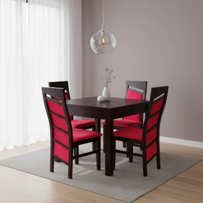 Armstoelen Design Eettafel + 4 Stoelen Set Meubel Groep 5-delig. Tafels