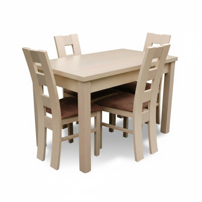 Eettafel set designer eetkamer set garnituur stoel tafel 4 stoelen groep 5-delig.