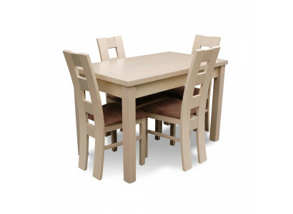 Eettafel set designer eetkamer set garnituur stoel tafel 4 stoelen groep 5-delig.