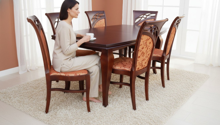 Designer meubels Tafel 6x Stoelen Eetkamer Zit Tafel Set Hout 7-delige set