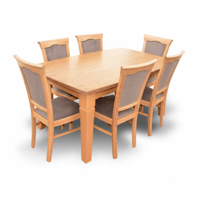 Luxe designer eetkamerset stoel tafel groep 7-delig. Meubelgroepen nieuw.