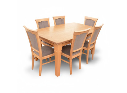 Luxe designer eetkamerset stoel tafel groep 7-delig. Meubelgroepen nieuw.