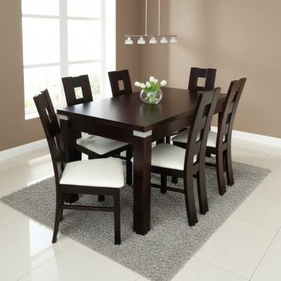 Eetset Eettafel 6 x Stoel Set Meubilair Tafel Eetgroep 7-delig Tafels Nieuw