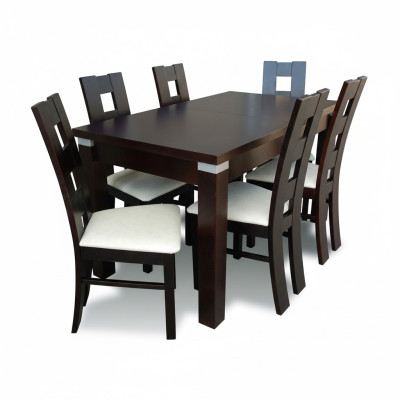 Eetset Eettafel 6 x Stoel Set Meubilair Tafel Eetgroep 7-delig Tafels Nieuw
