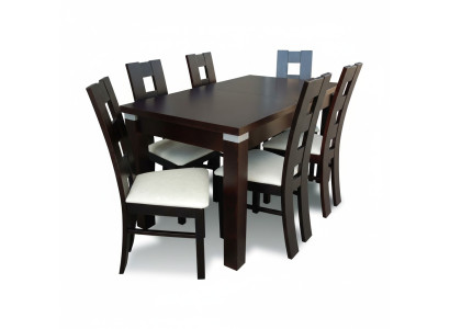 Eetset Eettafel 6 x Stoel Set Meubilair Tafel Eetgroep 7-delig Tafels Nieuw