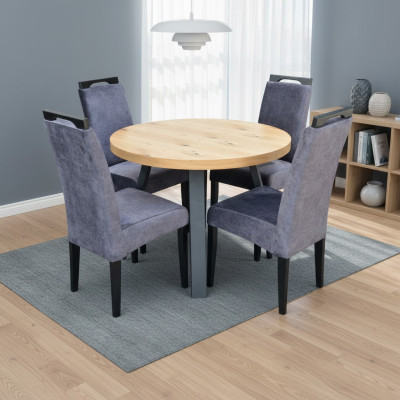 Eettafel 4 x stoelen eetkamer set eetgroep Moderne stoelen tafel tafels 5-delig.