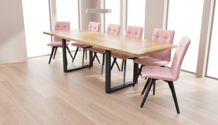Eettafel 6x stoelen Klassieke eetkamerset 7-delige set Rechthoekige tafel Stoel