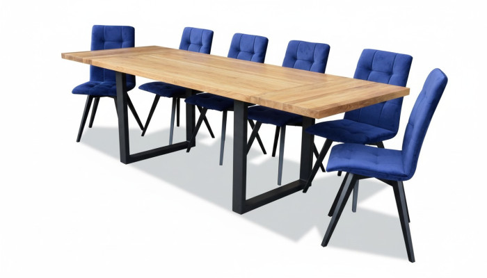 Klassieke set eettafel tafel hout eetkamer 6x stoel set stoelen 7-delig set