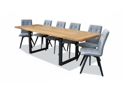 Eettafel 6x stoelen Klassieke set Eetkamer 7-delig Rechthoekige tafel Stoel