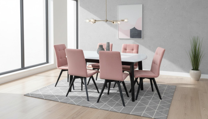 Eettafel 6 stoelen Stoel Eetkamer Set Klassieke Tafels Tafel 7-delig Nieuw