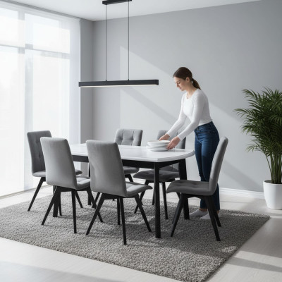 Eetkamer set klassieke tafel 6x stoelen luxe tafels 7-delig compleet nieuw