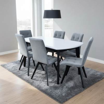 Eetkamer set klassieke tafel 6x stoelen luxe tafels 7-delig compleet nieuw