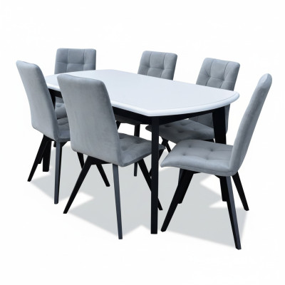 Eetkamer set klassieke tafel 6x stoelen luxe tafels 7-delig compleet nieuw