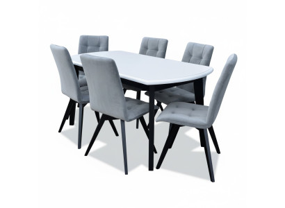 Eetkamer set klassieke tafel 6x stoelen luxe tafels 7-delig compleet nieuw