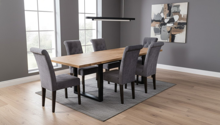 Eettafel 6x stoelen Stoel Tafel Eetkamerset Eetgroep Tafels 7-delige set Nieuw