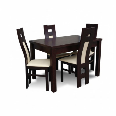 Klassiek eetkamerset modern tafel 4x stoelen stoel nieuw 5-delig 70x120
