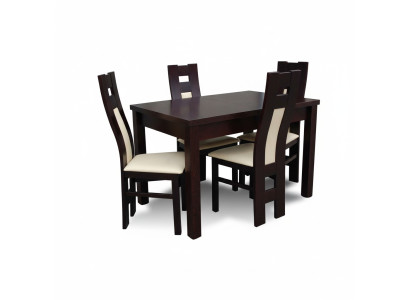 Klassiek eetkamerset modern tafel 4x stoelen stoel nieuw 5-delig 70x120