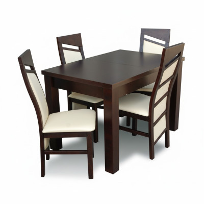 Eetset Eettafel 4 x Stoelenset Set Tafel Klassieke eetgroep 5-delig NIEUW