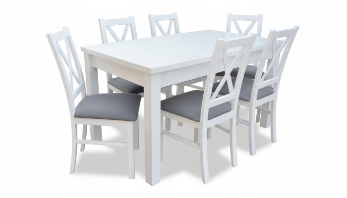 Esstisch 6 Stoelen Stoel Eetkamer Set Armstoelen Tafels Tafel S18-L 7-delig.