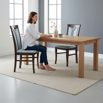 Eetkamer 1x Stoel Stoelen Bekleding Hout Moderne Ontwerper Armstoelen Zit Fauteuil