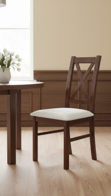 Ontwerp Hout Eet Lendenen Stoel Eetkamer Set Gewatteerde Leunstoelen 1 Stoelen