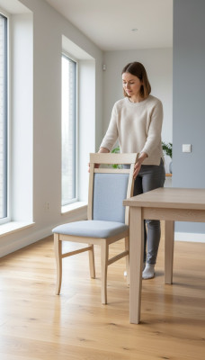 Ontwerp 1x Stoelen Set Horeca Eetkamer Stoel Set Fauteuil Bekleding Houten Stoelen