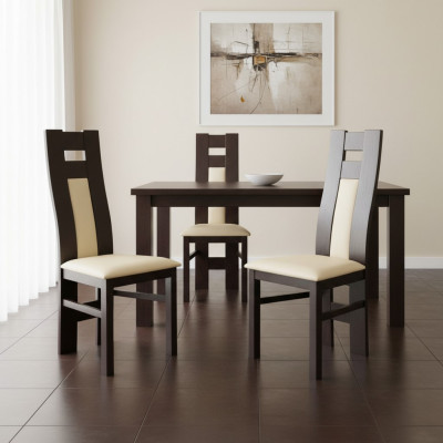 Houten stoel set 1x Massief houten stoel Eetkamerstoel Designer stoelen Eetkamerstoelen