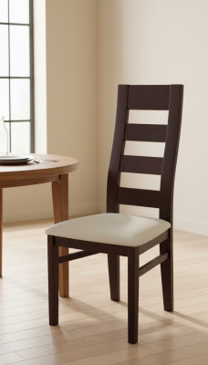 Textiel 1x massief houten eetkamerstoel houten gestoffeerde stoel horeca eetkamer.
