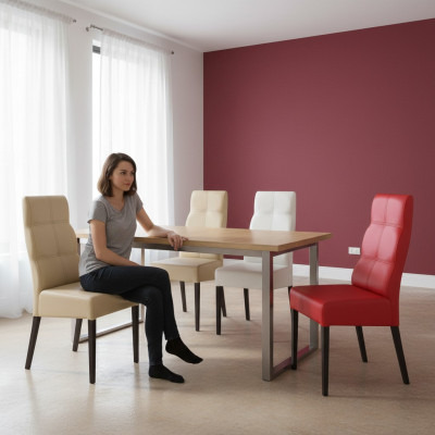 Ontwerpersstoel Luxe Fauteuil Gestoffeerde stoelen Gastro Eetkamer Ontwerp Stoel Nieuw