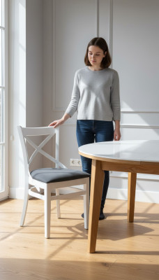 Stoel fauteuils design meubels luxe eetkamerstoelen hout textiel houten stoel nieuw!