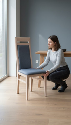 Eetkamerstoelen 1x Armstoel Fauteuil Eetkamerstoel Hout Bekleed Houten stoel Nieuw