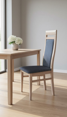 Eetkamerstoelen 1x Armstoel Fauteuil Eetkamerstoel Hout Bekleed Houten stoel Nieuw