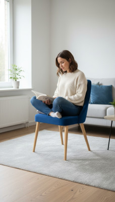 Massief houten stoel Eetkamerstoel Designer textiel stoel Stoelen Eetkamerstoelen K78