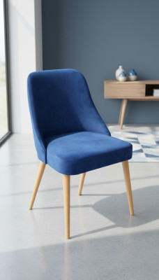 Massief houten stoel Eetkamerstoel Designer textiel stoel Stoelen Eetkamerstoelen K78