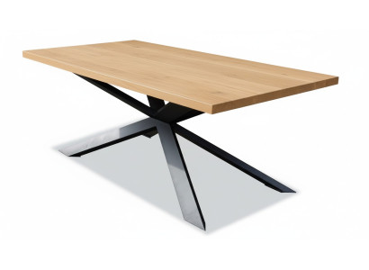 Eettafel Ontwerp Tafel Hout Roestvrij Staal Moderne Eetkamer Woonkamer