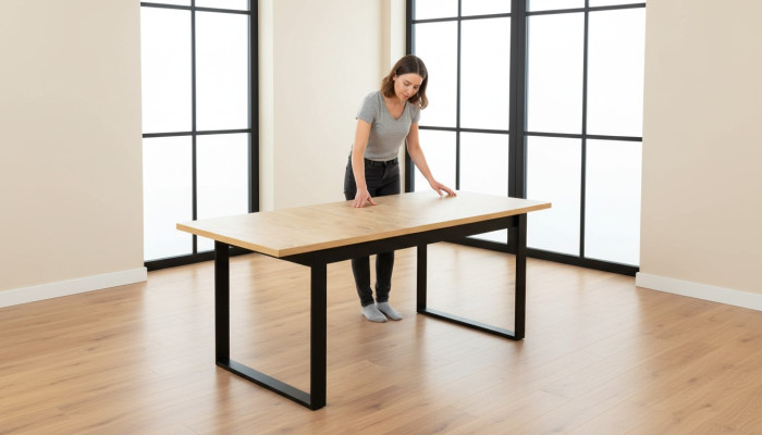 Eettafel Tafel Eetkamer Kantoor Woonkamer Tafels Hout Ontwerp 160cm Uitschuifbaar