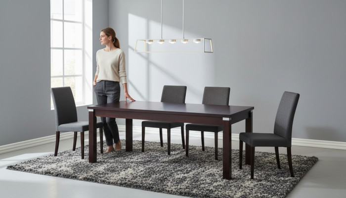 Eettafelontwerp Luxe meubels Houten tafels Keuken Woonkamer 100x250/350 Houten tafel