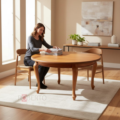 Eettafel Houten tafel Houten tafels Tafel Eetkamer Design Luxe meubels 150x150/200cm