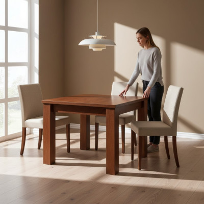 Luxe eettafel kamer conferentietafels luxemeubelen hout 90x90/330 cm xxl nieuw