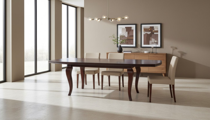 Eettafel Tafel Groep Eetkamer Woonkamer Set Hout Luxe 100x170/250 Nieuw