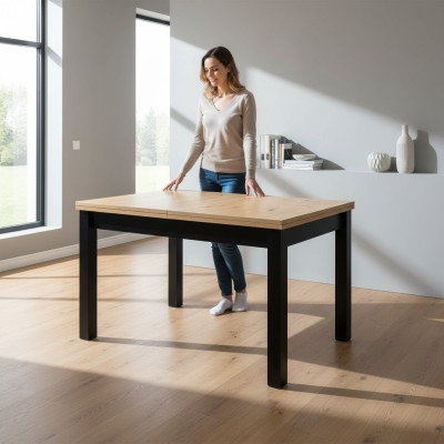 Eettafel Kamer Tafels Woonkamer Hout Ontwerper Bruin 90x120/270 Houten tafels